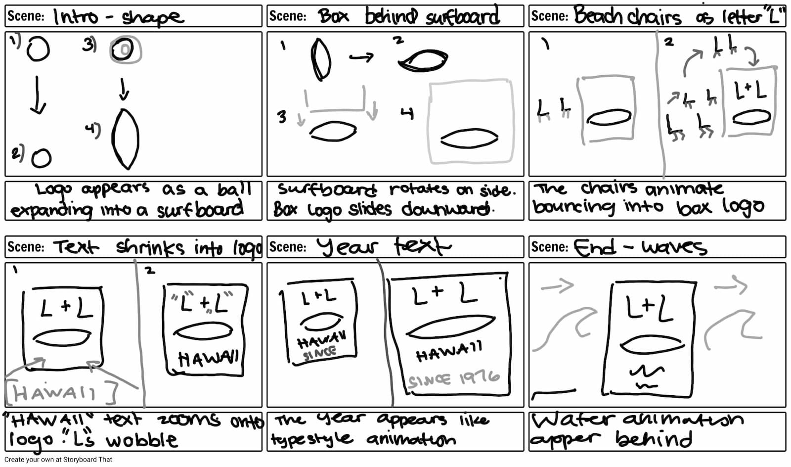 L&L Storyboard Sketches