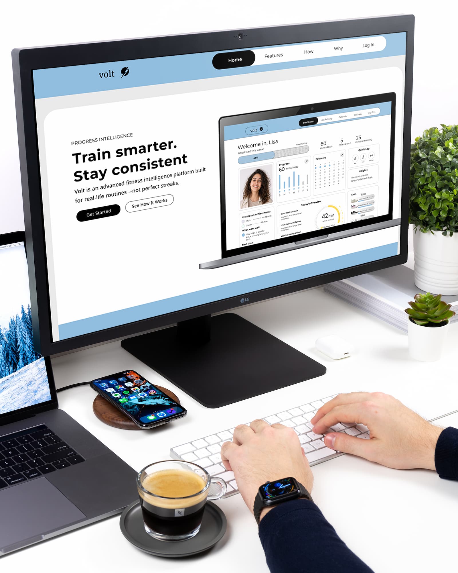 Volt Fitness Tracker mockup